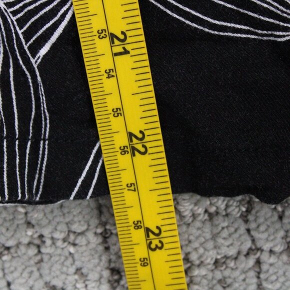Nicolle Miller Shirt Women Small S Black Casual Floral Button Down Short Sleeve - Picture 9 of 9